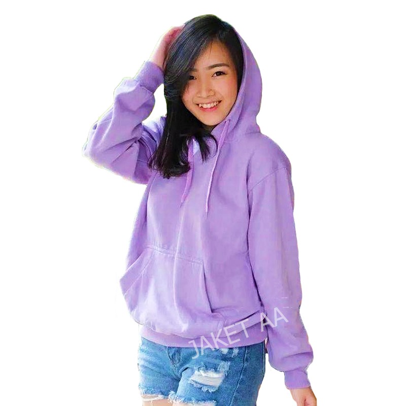 ( COD ) JAKET HOODIE POLOS ZIPPER SWEATER HOODIE POLOS ZIPPER JAKET HOODIE POLOS ZIPPER ABU MUDA-LAVENDER ZIPPER