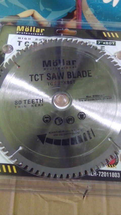 Mata Gergaji Miter Saw 7 Inch 80t Mollar Tct Aluminium Circular Saw Blade