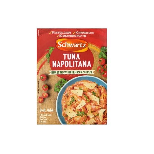 

Schwartz tuna napoletana 40gr bumbu siap pakai