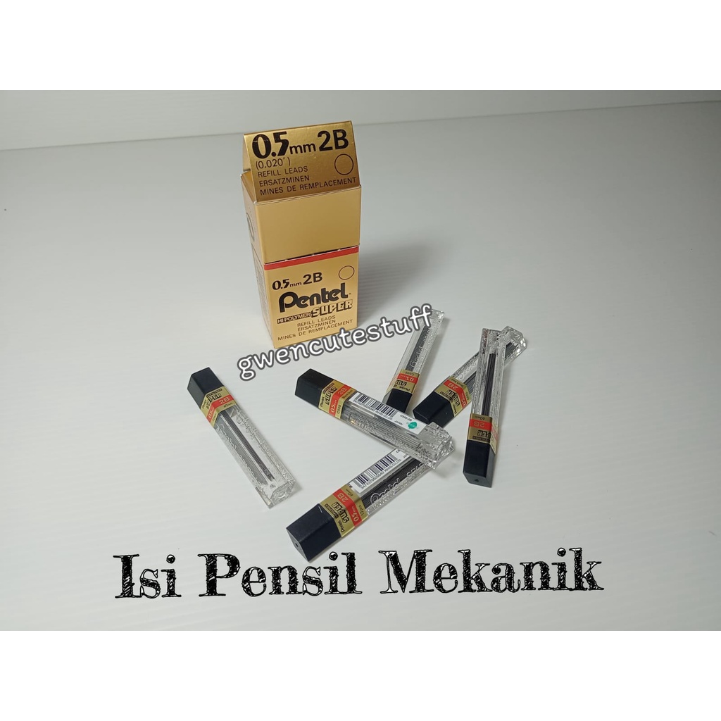 

PENTEL Refill Isi Ulang Pensil Mekanik 2B 0.5 mm - 12 Pcs / Isi Mechanic Pencil