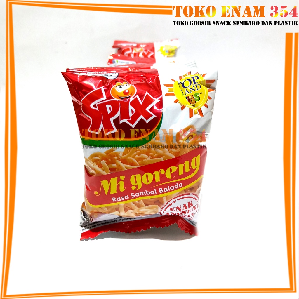 

Snack Spix Mie Goreng Sambal Balado Isi 10g x 10 Pcs Per Renceng