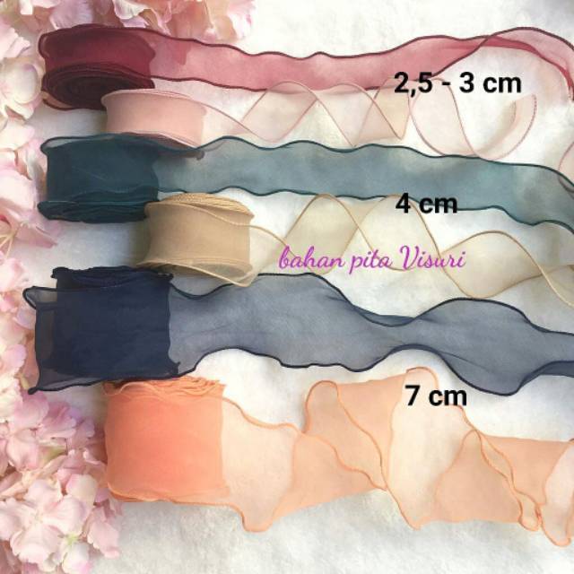 Pita Organza Neci 4 cm per yard (90 cm)