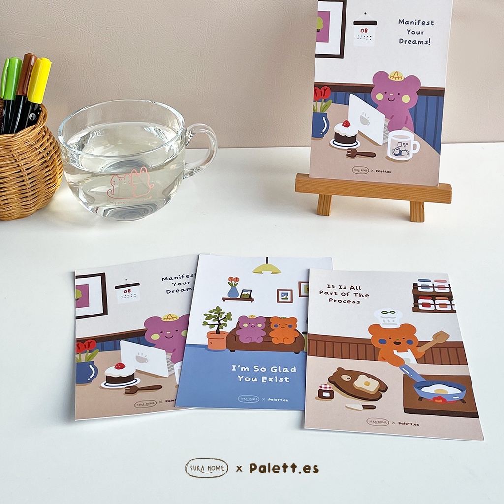Sticker Sheets Art Print Deco Journaling Mini Wall Poster Wooden Easel - Suka Home x Palett.es Limited Stock