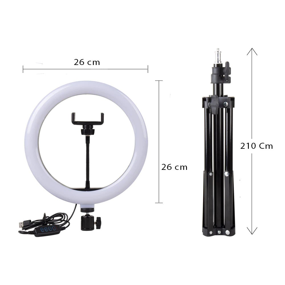 Lampu Selfie Ring Light Tripod LED 20 cm | 26 cm | 30 cm Phone Holder Stand Tiktok Selebgram Beauty Vlogger
