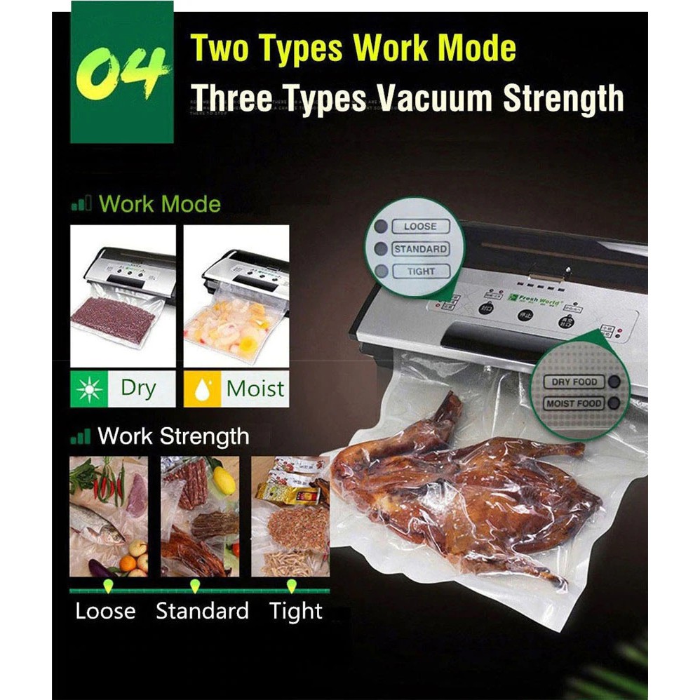 FRESH WORLD FW-3150 / FW-3150S Mesin Vacuum Sealer Komersial Vacum (Bisa Basah &amp; Tiup)