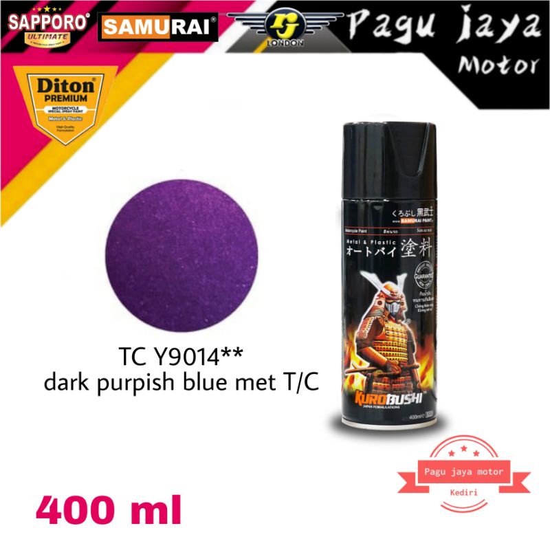 SAMURAI PAINT TC Y9014** DARK PURPISH BLUE MET T/C 400ml cat semprot spray paint pilok pilox