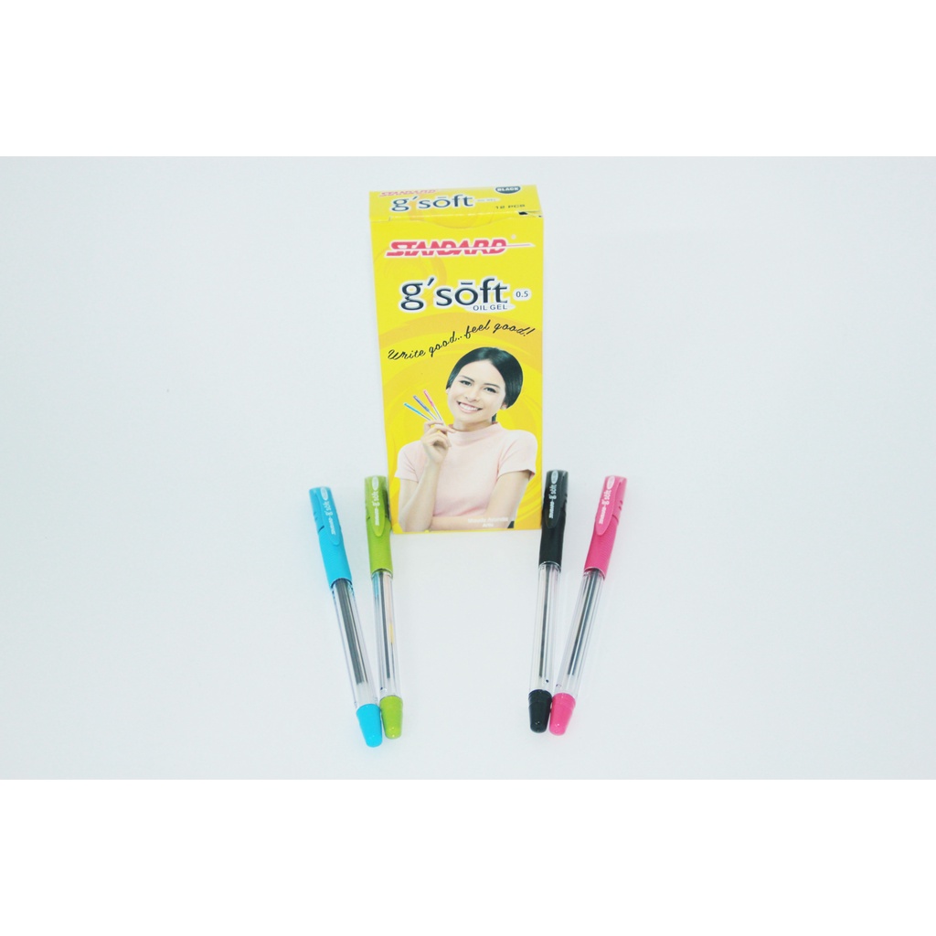 

Ballpoint / pulpen Gel Standard G-Soft Oil Gel Warna Hitam 0,5mm