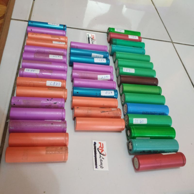 BATERAI BATREI 18650 16650 bekas laptop