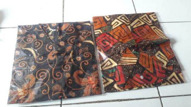 Asifa Batik Hrb026 Kenongo Kemeja Tosca Pendek Pekalongan Padi M L Xl Sogan Tulis Halus Kemeja Batik