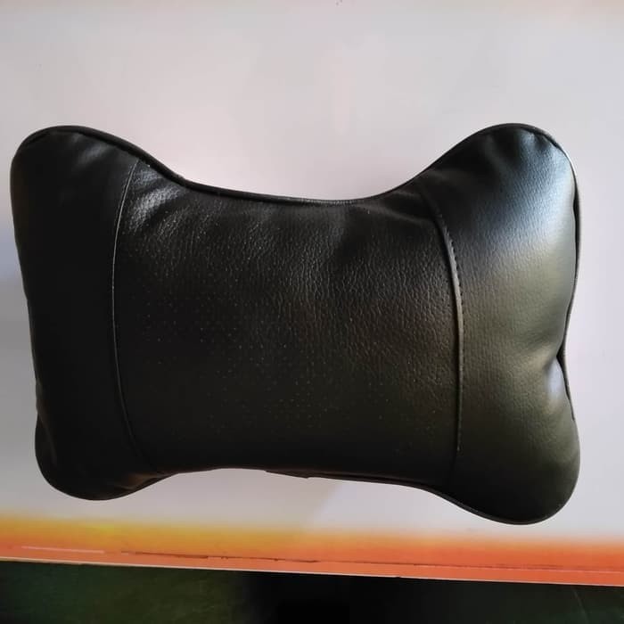 Bantal Jok Mobil Kulit Imitasi Hitam