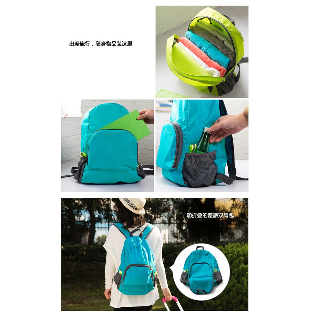 Tas Ransel Punggung Lipat Foldable Backpack Organizer Travel Bag Doky