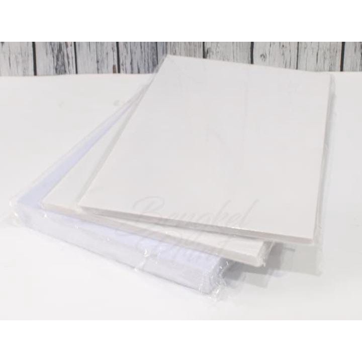 

kertas pvc atau bahan id card tipis ukuran a4 per10 set