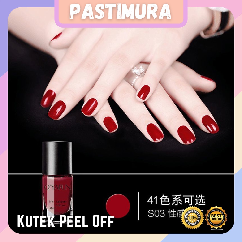 [PSM] OYAFUN [ORIGINAL] READY WARNA Peel Off kutek cat kuku halal muslimah Gel Nail polish O'yafun K