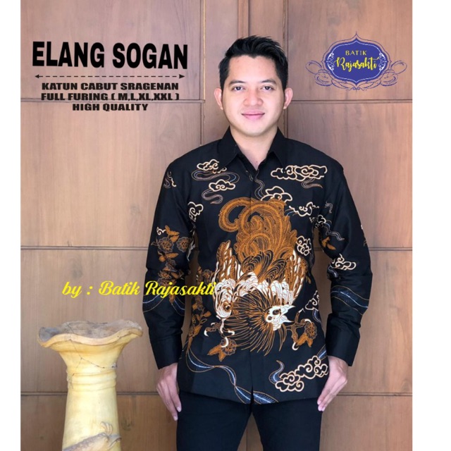 Batik Pria ELANG SOGAN Katun Halus Full Furing Termurah