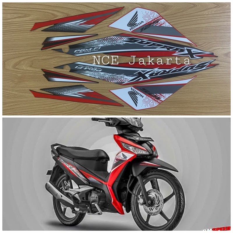 STIKER STRIPING SUPRA X 125 FI 2019 MERAH