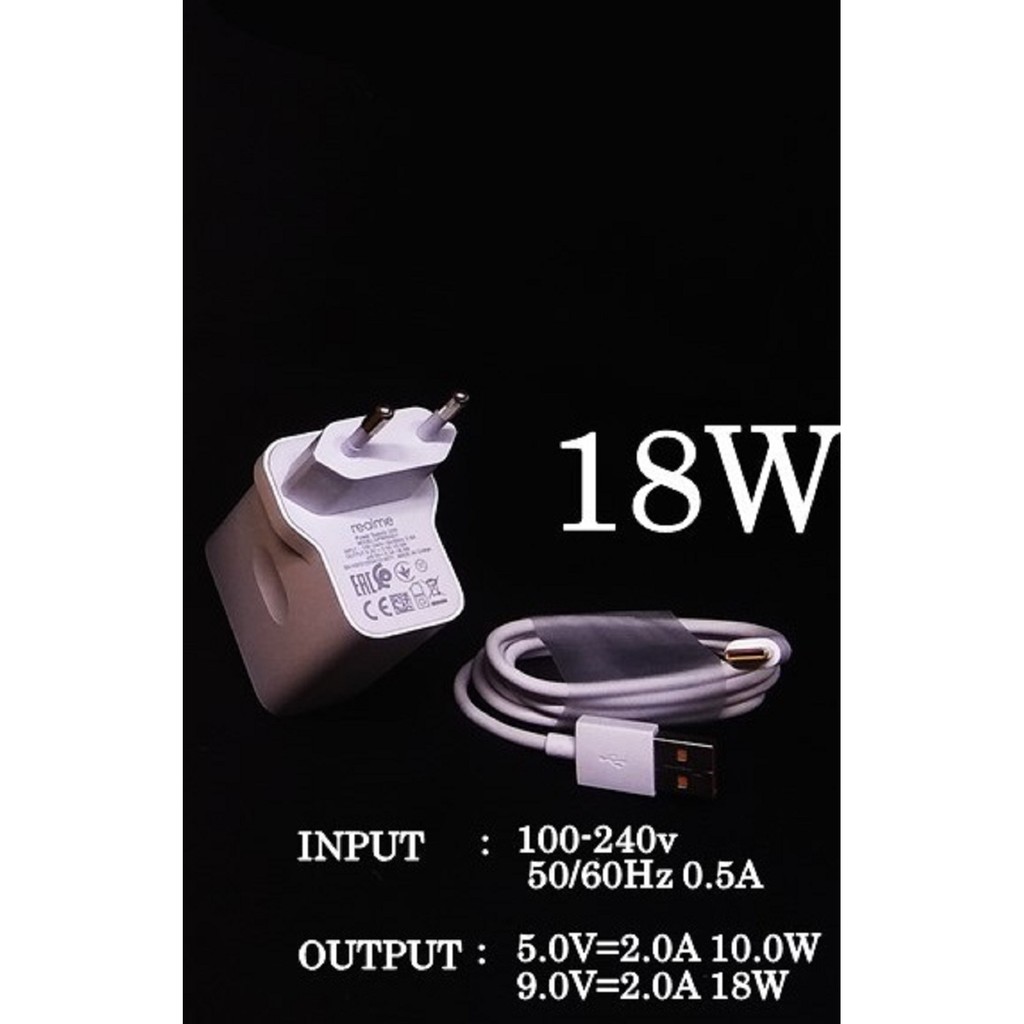 Fast Charger Type-C Realme Charging Kit 18Watt 2 in 1 Kualitas Josss Bergaransi 6 Bulan Ready