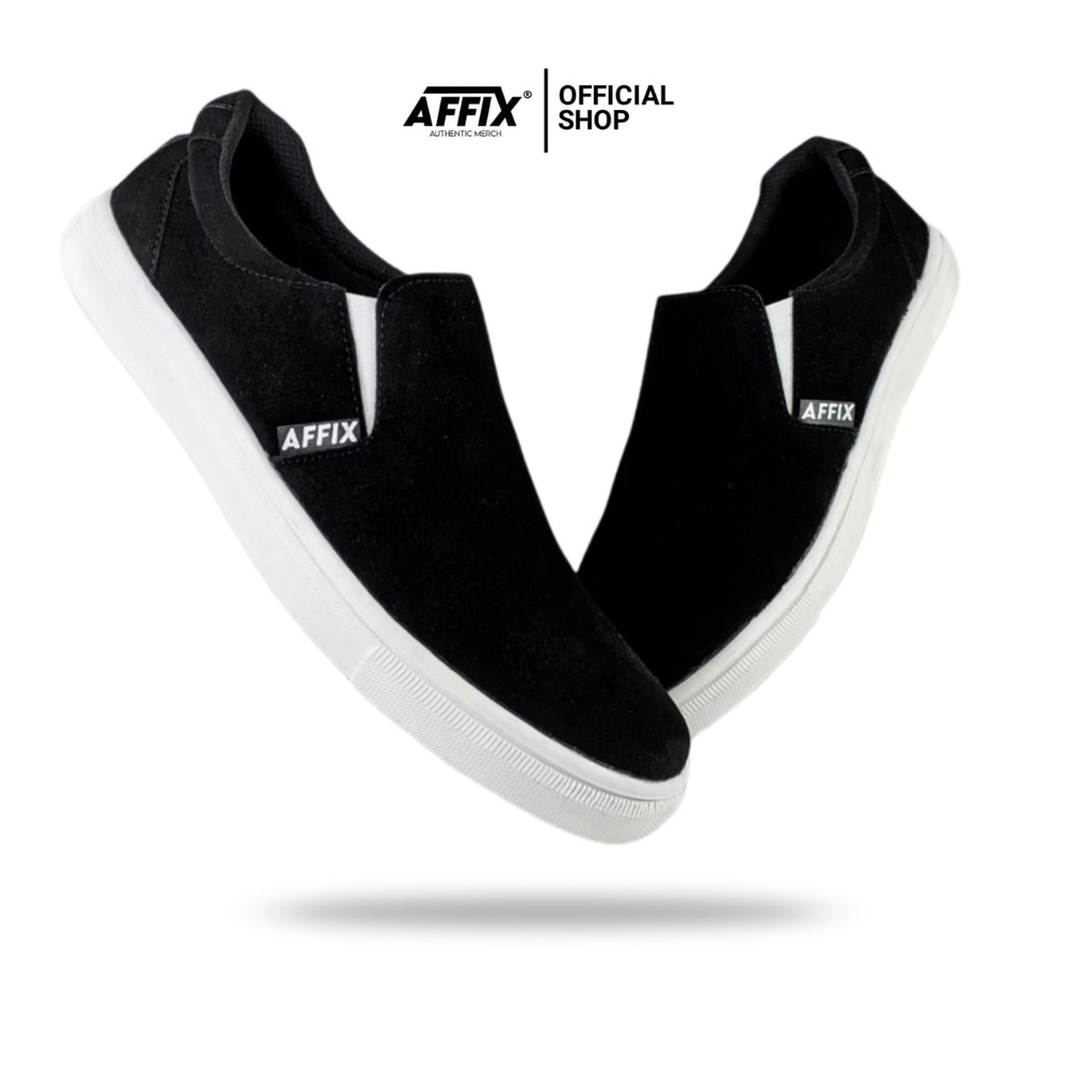 Affix Authentic Merch | Sepatu Sneakers Slip On Pria Casual Terbaru Brand Lokal Original AFX 004 | W