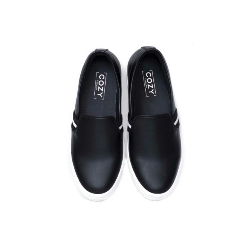 OXFORD BLACK | FORIND X Monday | Sepatu Pantofel Santai Kasual Kerja Kuliah Pria/Cowok/Men- Laces -M