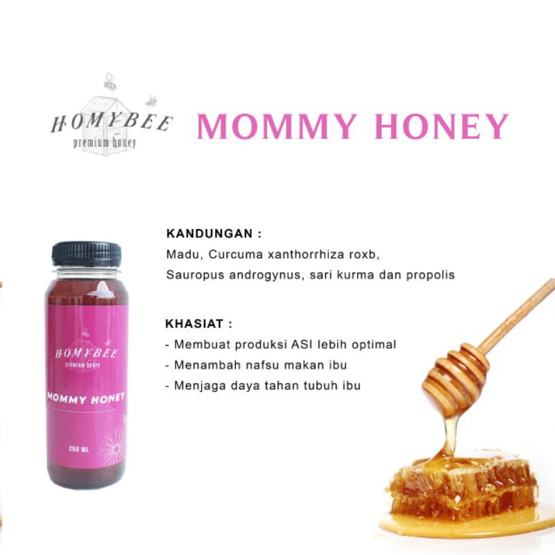 

HOMYBEE MOMMY HONEY Madu Premium | untuk Kesehatan Busui