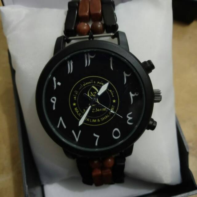  Jam  tangan  analog pria wanita custom  logo azzahir strap 