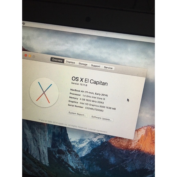 Logicboard Macbook air 2014 a1465