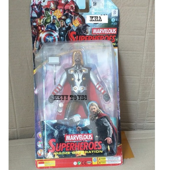 MAINAN ANAK LAKI LAKI FIGURE ACTION SUPER HERO MARVELOUS BP9555 MAINAN HOBI KOLEKSI
