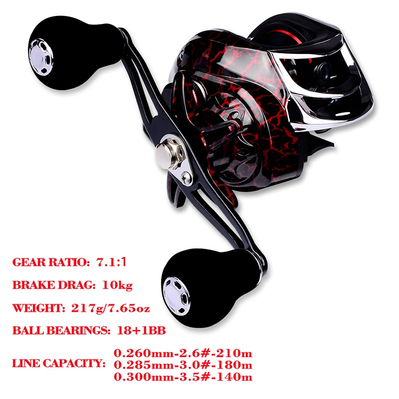 SHILIHUI Rel Casting 18+1BB 7.1:1 Katrol Reel Bc Casting Real Pancing Laut Alat Pancing