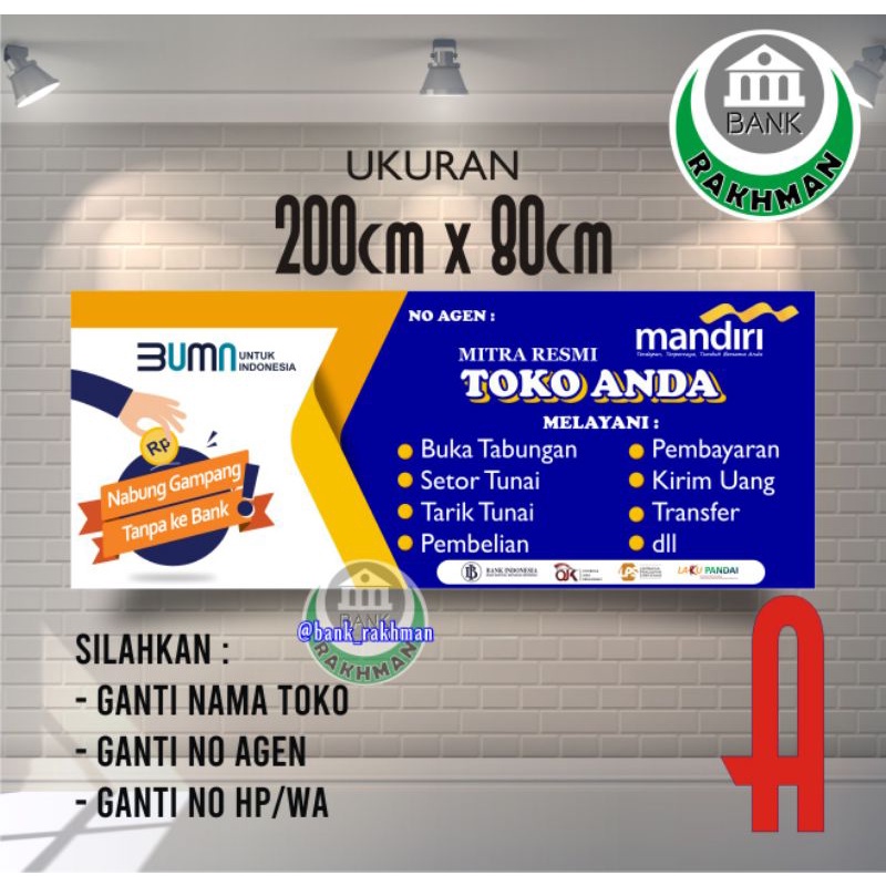 Jual SPANDUK BANNER | AGEN MANDIRI ONLINE | UKURAN 200cm x 80cm