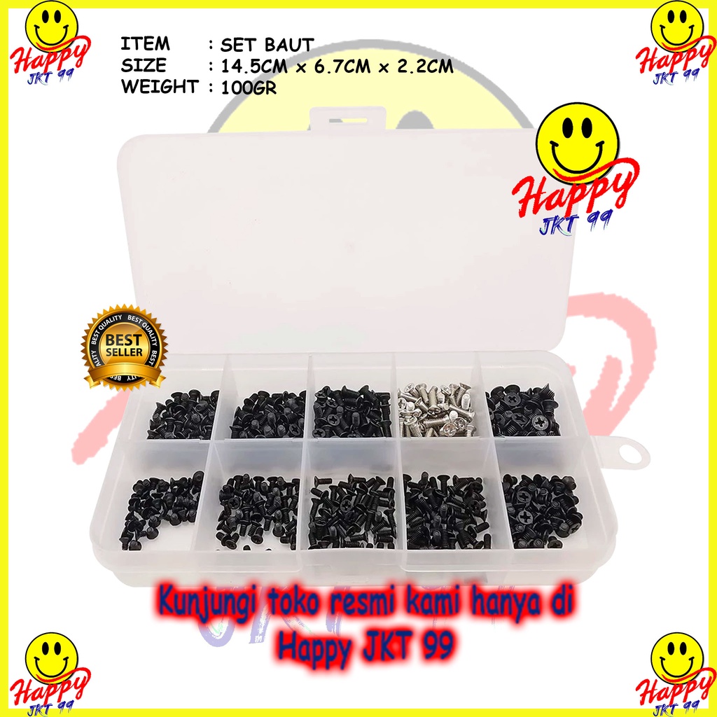 BAUT LAPTOP NOTEBOOK 500PCS SET SKRUP SEKRUP ASUS ACER DELL HP LENOVO TOSHIBA