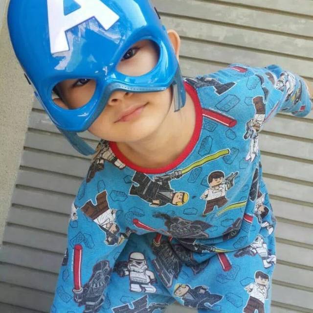 Topeng Captain America LED - Capt Amerika Mask Anak Edukatif Avengers