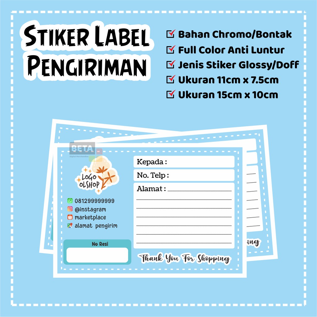 

STIKER LABEL PENGIRIMAN