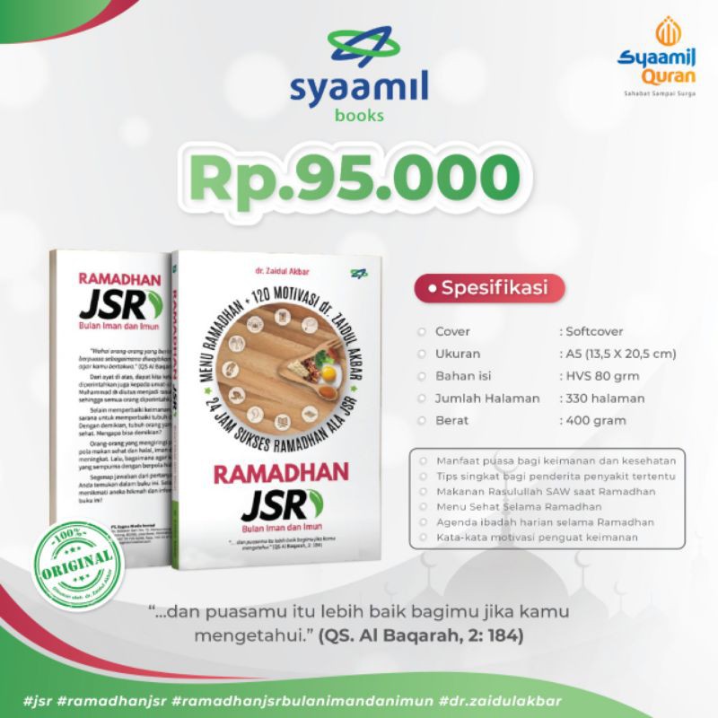 RAMADHAN JSR READY BEST SELLER JURUS SEHAT MENU RAMADHAN 24 JAM SUKSES ALA JSR