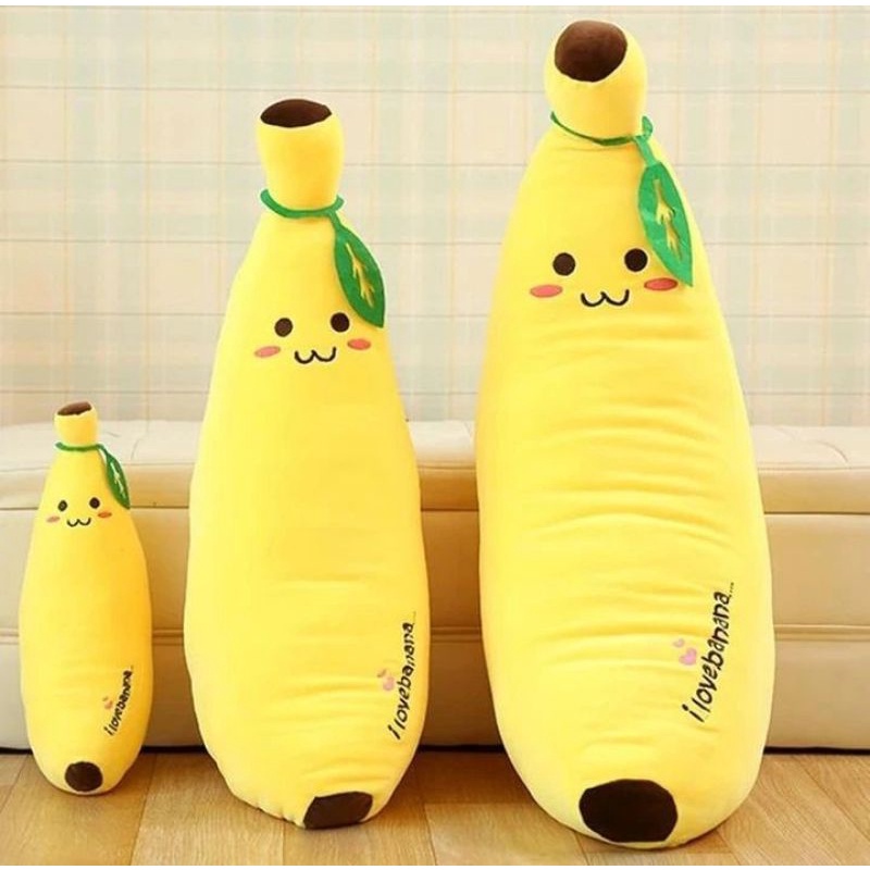 Bantal Guling Pisang, Bantal Boneka Mr Banana Lucu Bahan Lembut Halus, Bantal Pisang SNI