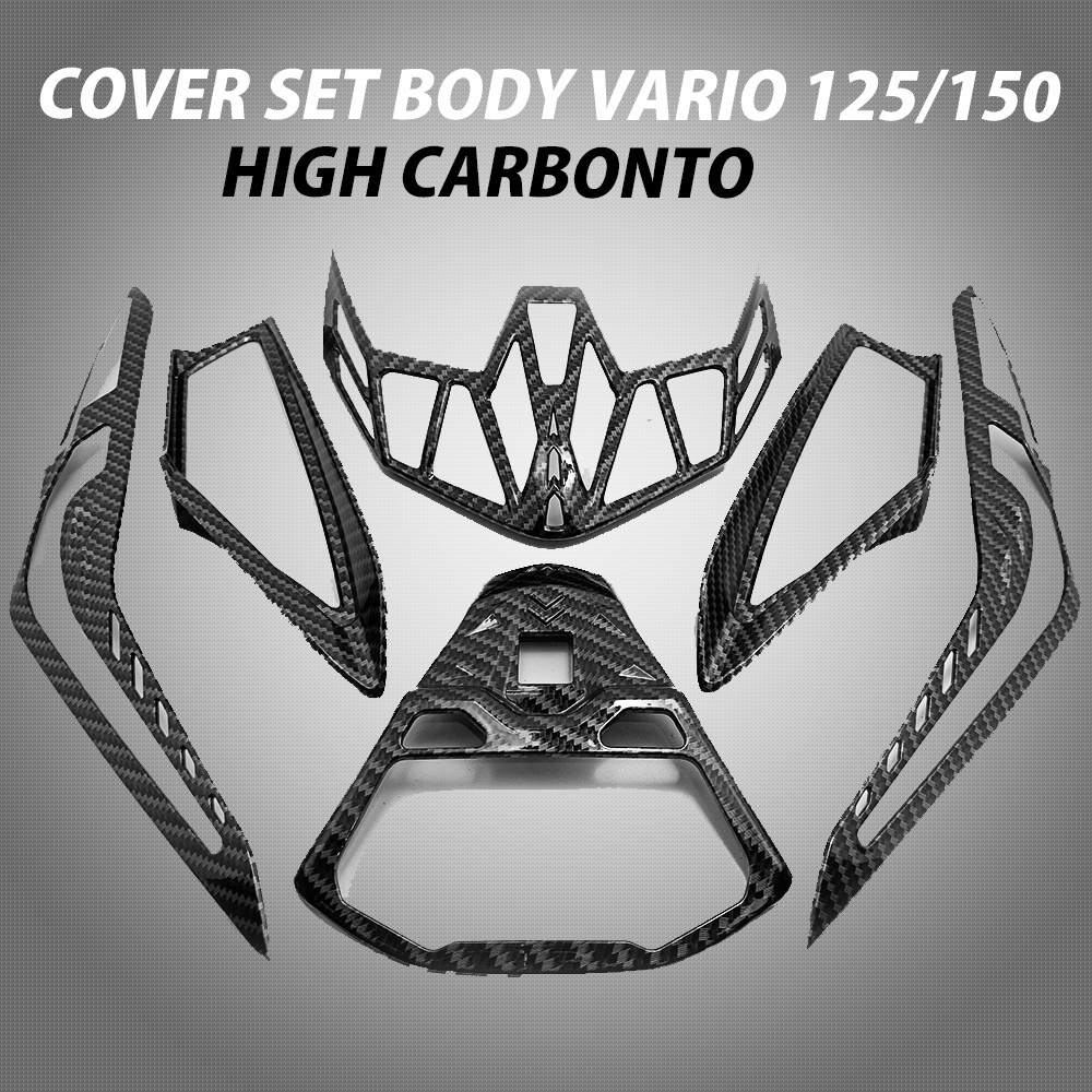 COVER BODY FULL SET VARIO CLICK 150 125 CARBON LIST STOP SEN KILOMETER motor