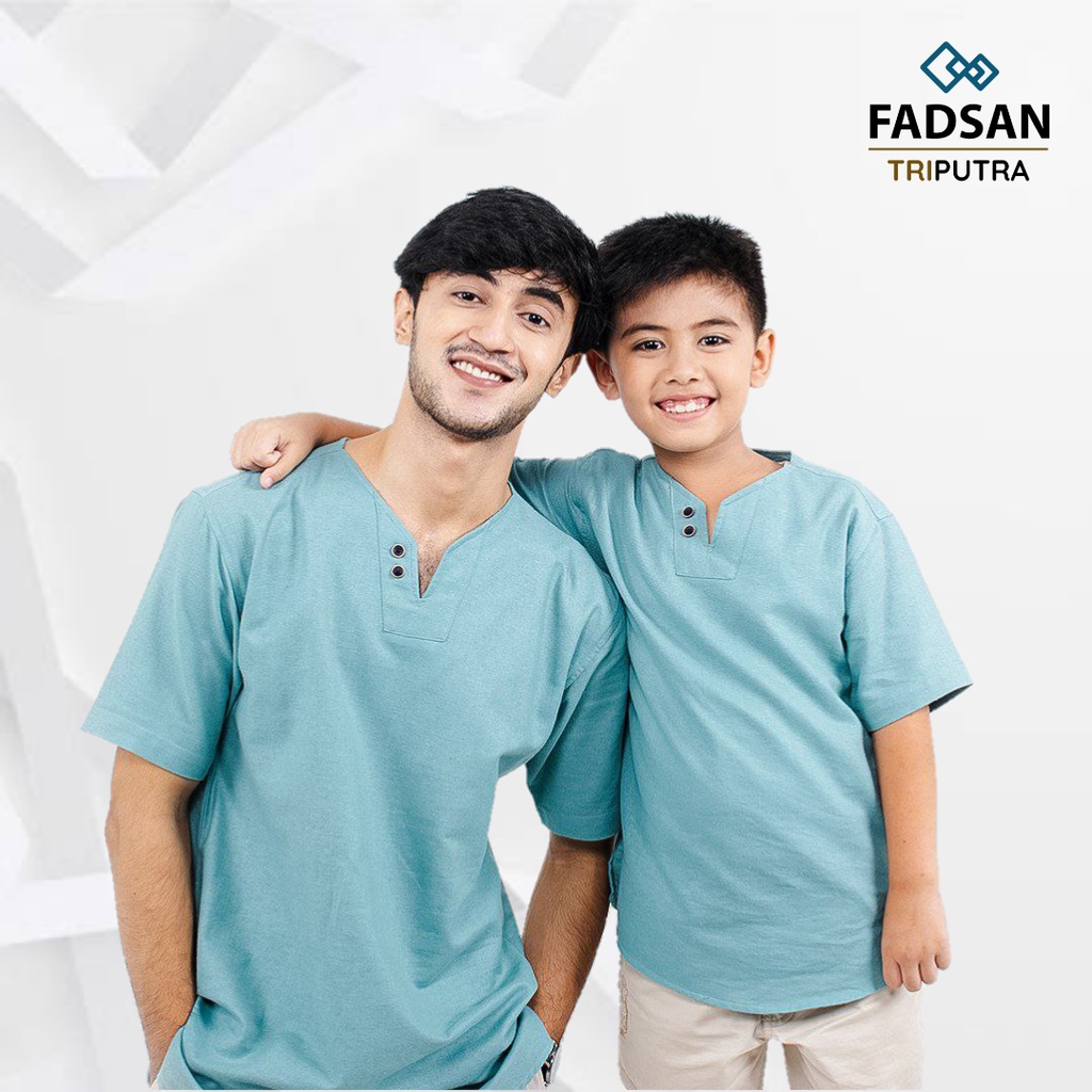 TRIPUTRA - Baju Koko Mono Series Couple Ayah Anak Baju Koko Fadsa Baju Muslim Pria Terbaru Koko Anak