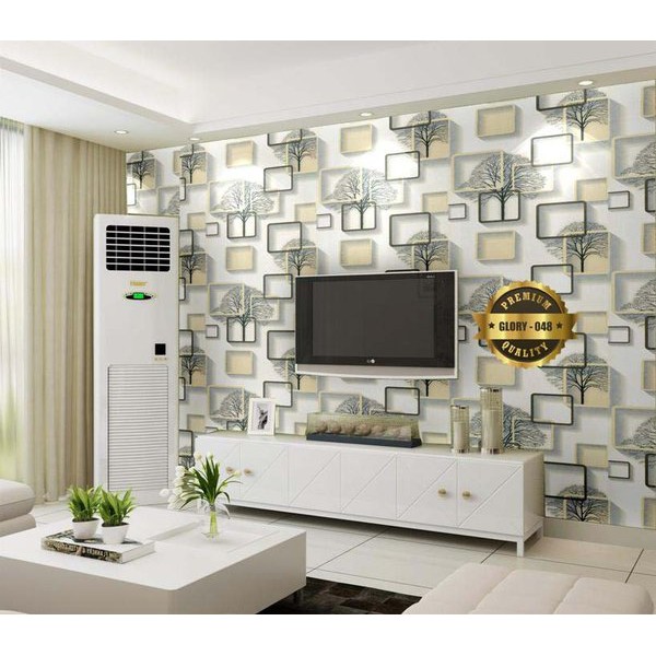 Wallpaper Promo Wallpaper Murah Wallpaper Premium Wallpaper Kotak Bingkai 3D 45cm x 4,5m