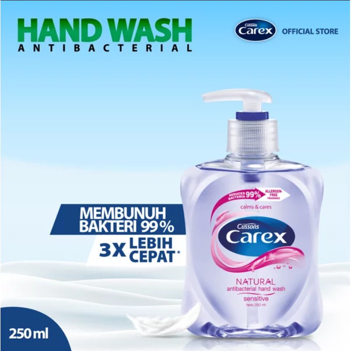 SABUN  CUCI TANGAN CUSSONS CAREX 250 ml - HAND WASH PUMP  Higienis Lembut ditangan