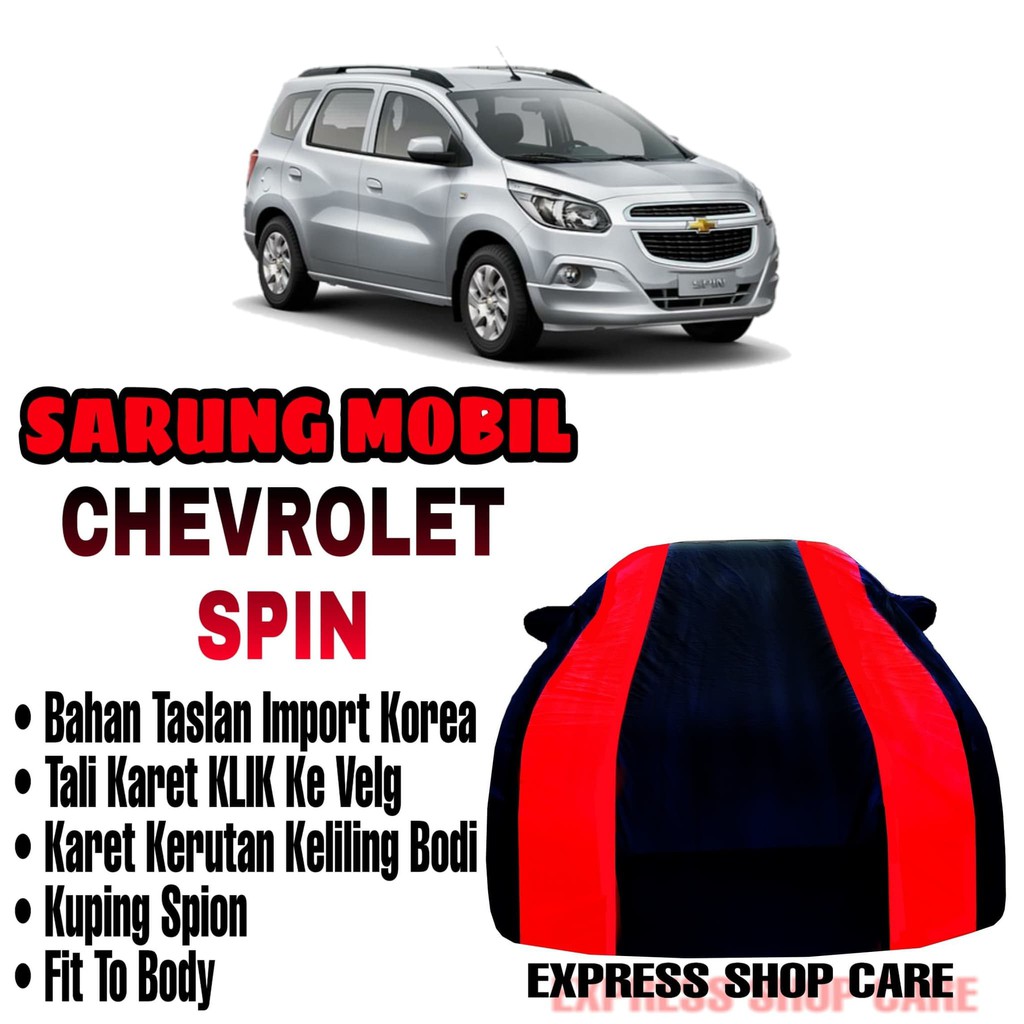 Sarung Mobil CHEVY SPIN List MERAH Body Cover Penutup Spin PREMIUM Red