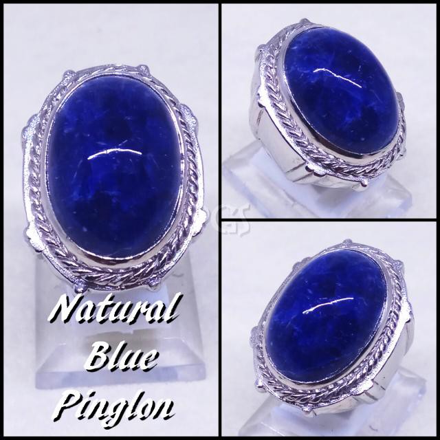 CINCIN BATU AKIK NATURAL PIRUS PINGLON / SODALITE SUPER PREMIUM BIG SIZE !!!