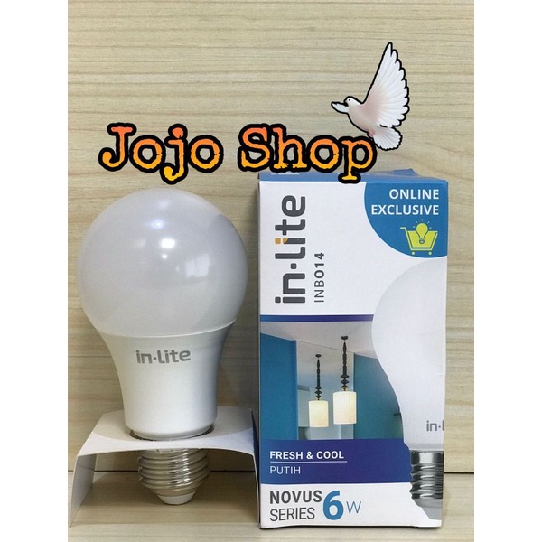 Bohlam Lampu Led Buld Novus In-lite 6 Watt Cahaya Putih INB014
