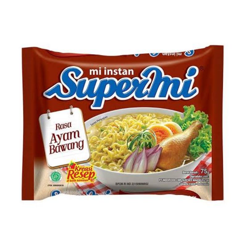 

Supermi Rasa Ayam Bawang 75g (1Kg = 12 pcs)