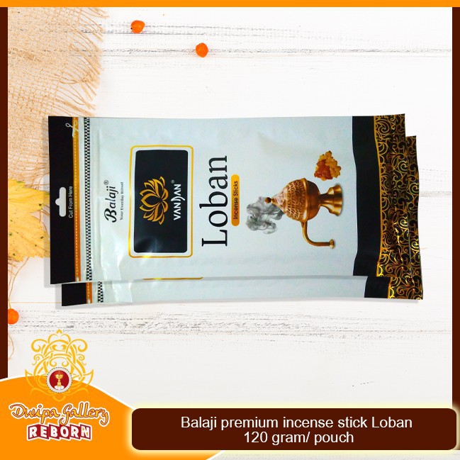 Dupa/ Hio Wangi Balaji premium incense stick Loban 120 gram/ pouch