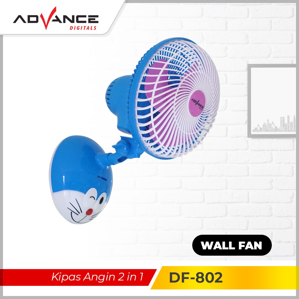 Advance DF-802 2in1 Kipas Dinding Kipas Meja Garansi 1 Tahun