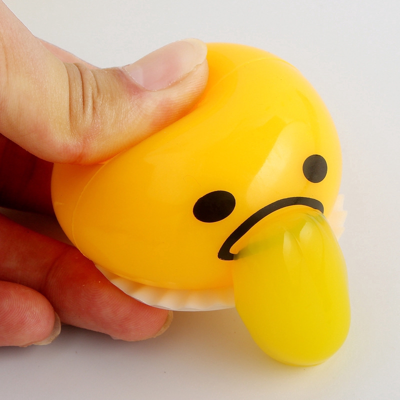 Gudetama Vomiting Egg Tricky Toy Yolk Halloween Back Shocker Joke Gifts HICH
