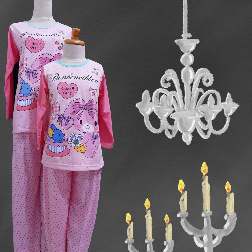 Baju Tidur Anak merk Anne Claire ( Bonbonribbon ) st.lengan pjg celana pjg