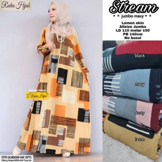 STREAM JUMBO MAXY / LONG DRESS MUSLIMAH BIG SIZE