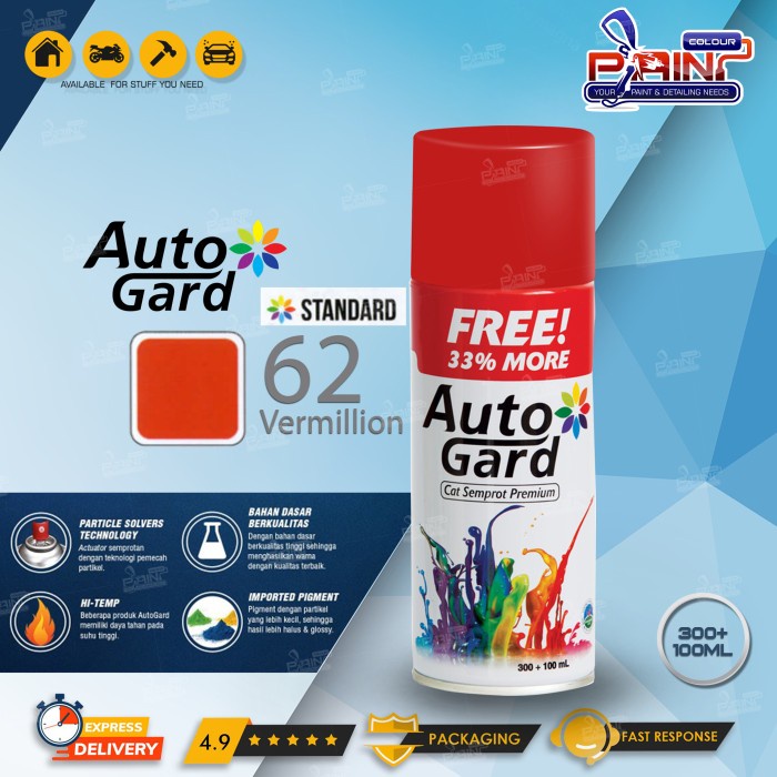 AUTOGARD VERMILLION MERAH GELAP 62 - Cat Semprot Premium Motor Rumah