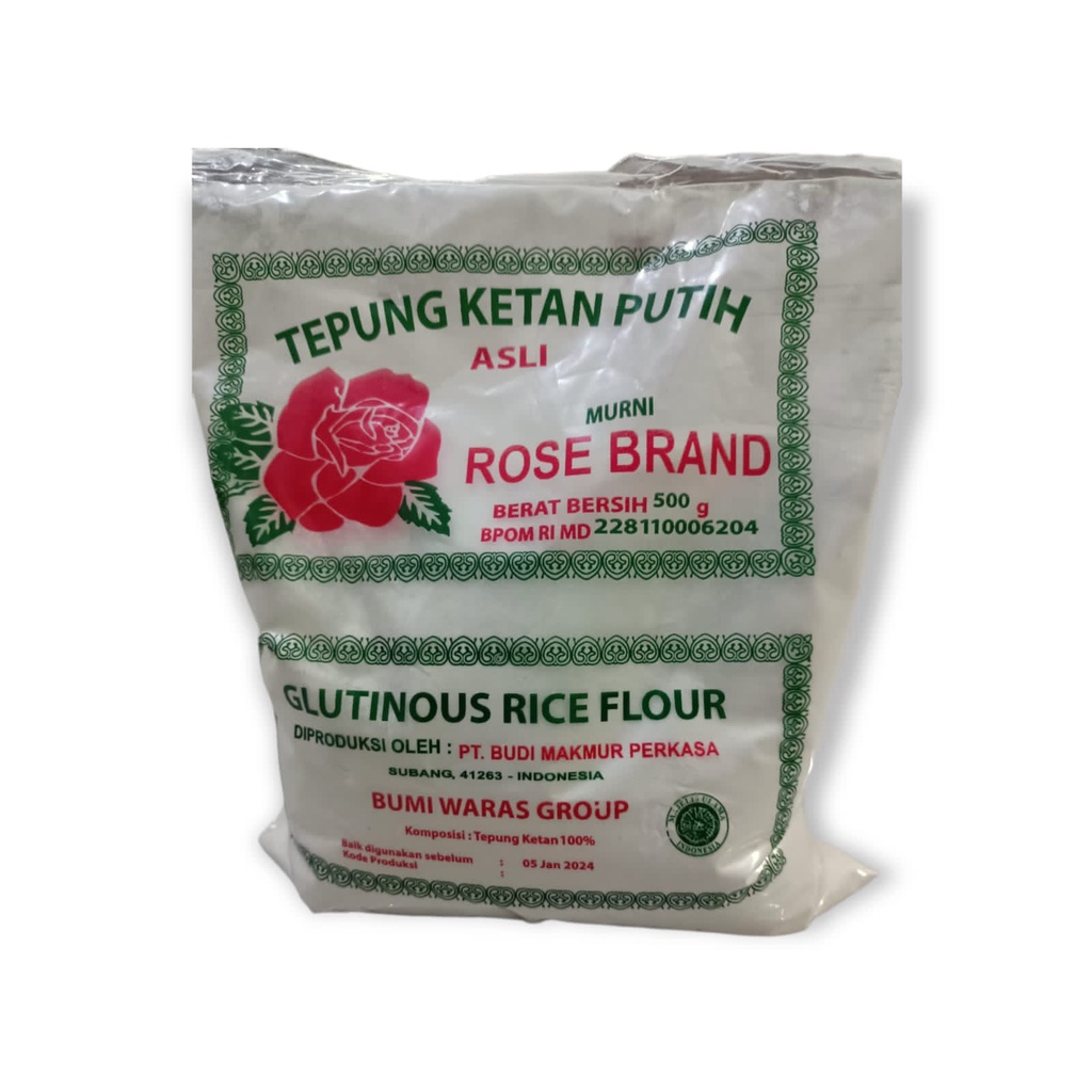 

Tepung ketan putih/tepung/ketan/rose brand/500gr