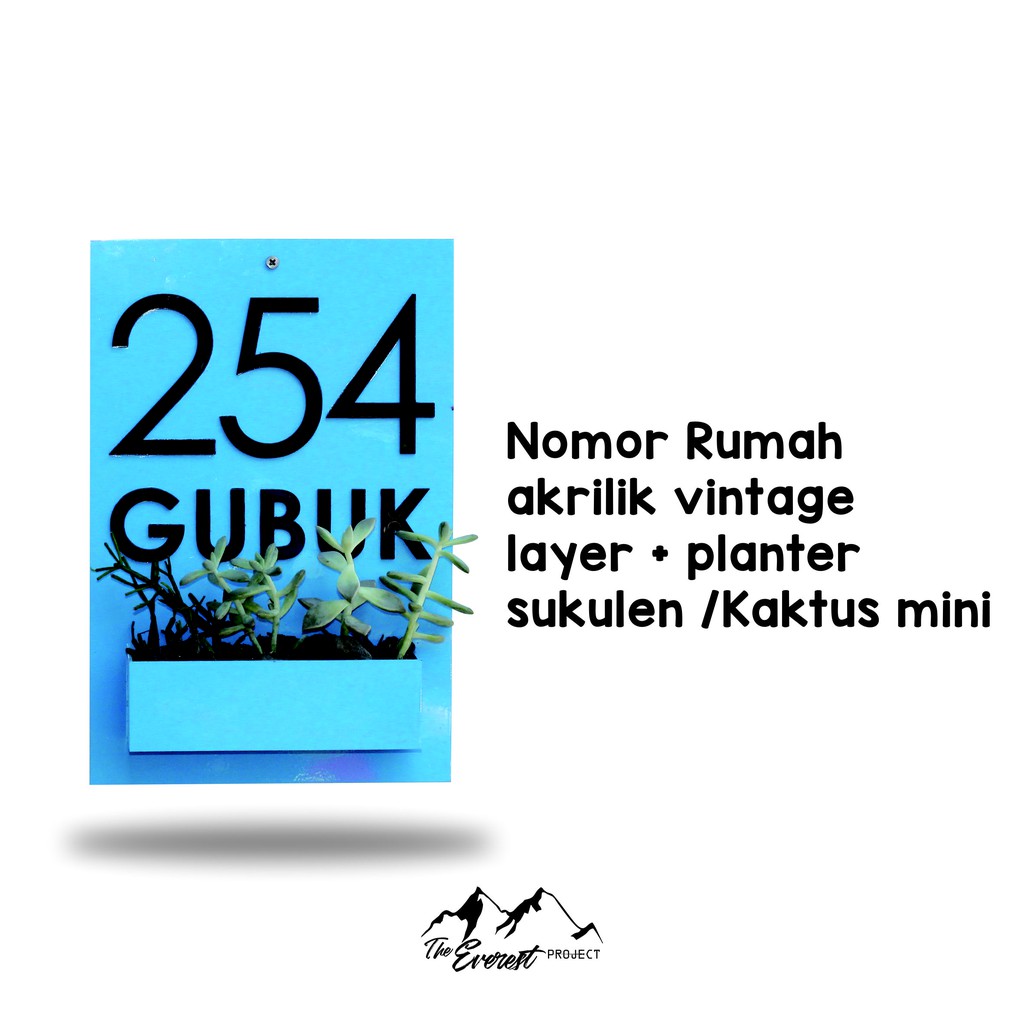 

Nomor Rumah Exclusive Vintage Akrilik 2 Layer Potrait
