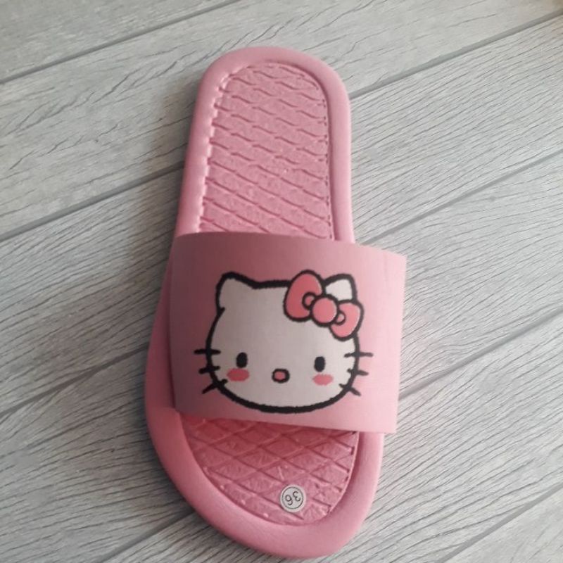 SANDAL WANITA SPON SLOP MOTIF HELLO KITTY